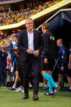 Sveriges förbundskapten Janne Andersson före