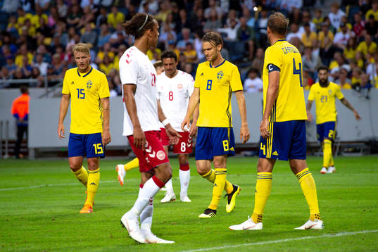 Sveriges Oscar Hiljemark, Albin Ekdal och Andreas Granqvist