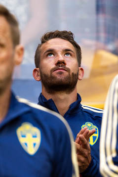 Sveriges Marcus Rohdén före träningslandskampen i