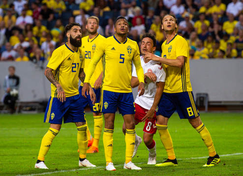 Sveriges Jimmy Durmaz , Martin Olsson och Albin Ekdal