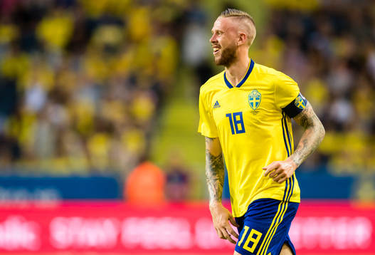 Sveriges Sveriges Pontus Jansson ser glad ut