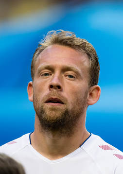 Danmarks Michael Krohn-Dehli före träningslandskampen i