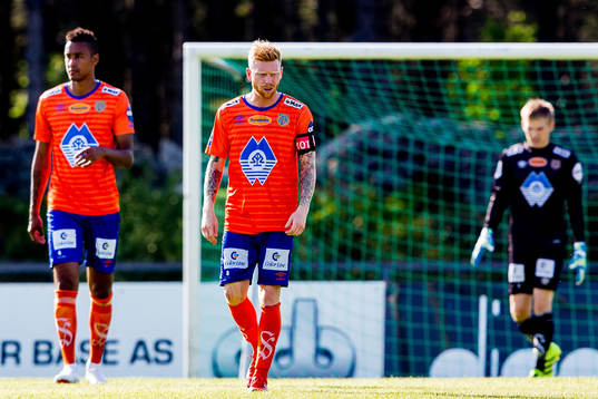 Fredrik Carlsen of Aalesund looks dejected