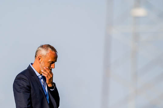 Lars Bohinen, head coach of Aalesund, looks dejected