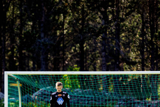 Goalkeeper Andreas Lie of Aalesund looks dejected