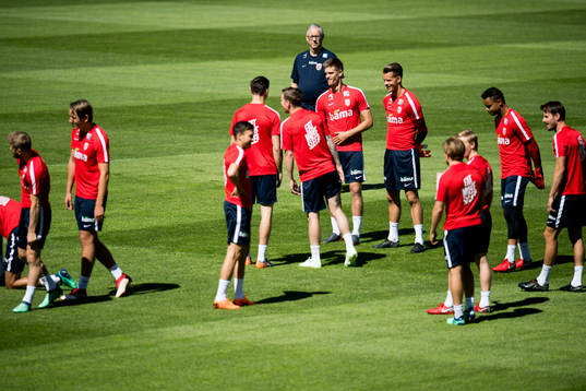 Lars Lagerbäck, head coach of Norway