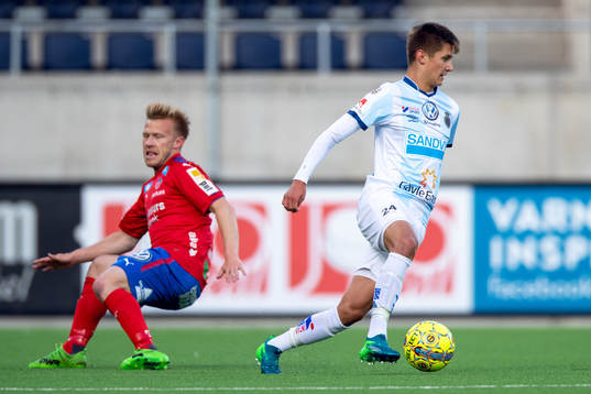 Helsingborgs Andreas Landgren och Gefles Leo Bengtsson