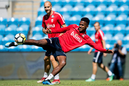 Tore Reginiussen and Ola Kamara of Norway