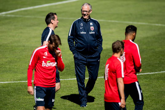 Lars Lagerbäck, head coach of Norway