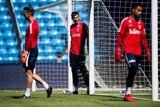 The goalkeepers Ørjan Nyland, Rune Almenning Jarstein and