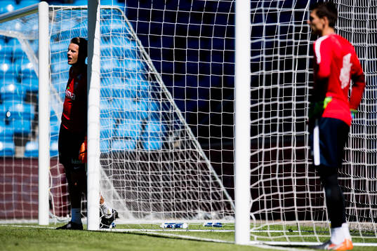 Goalkeeper Ørjan Nyland and goalkeeper Rune Almenning