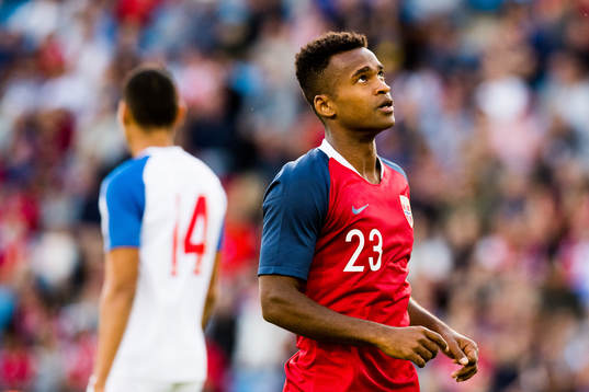 Ola Kamara of Norway reacts