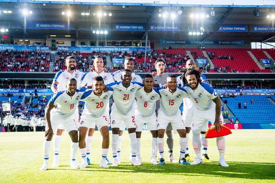 The players of Panama pose for a team photo