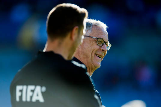 Lars Lagerbäck, head coach of Norway