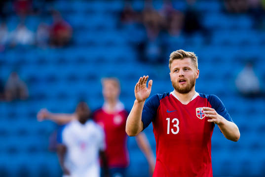 Fredrik Midtsjø of Norway reacts