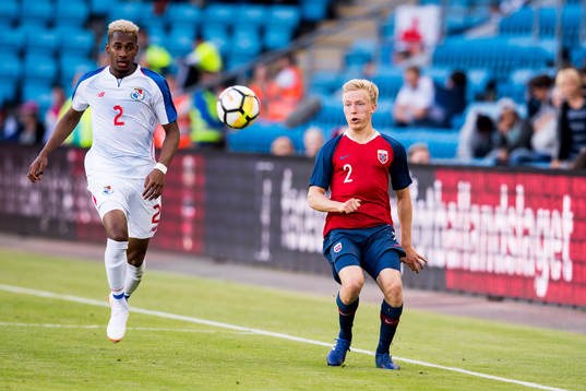 Micael Amir Murillo of Panama and Birger Meling of Norway
