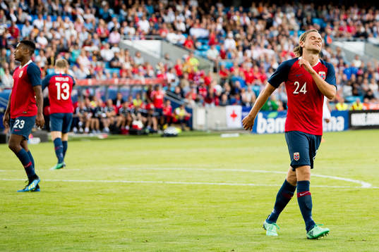 Iver Fossum of Norway reacts