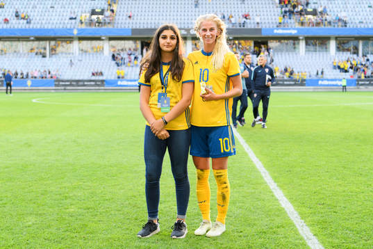 Sveriges Sofia Jakobsson får pris som matchens lirare