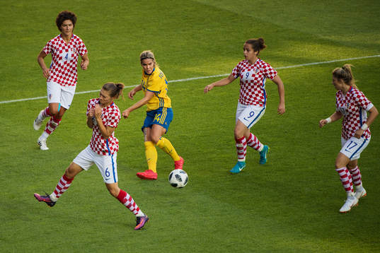 Kroatiens Leonarda Balog, Mihaela Horvat, Petra Pezelj och