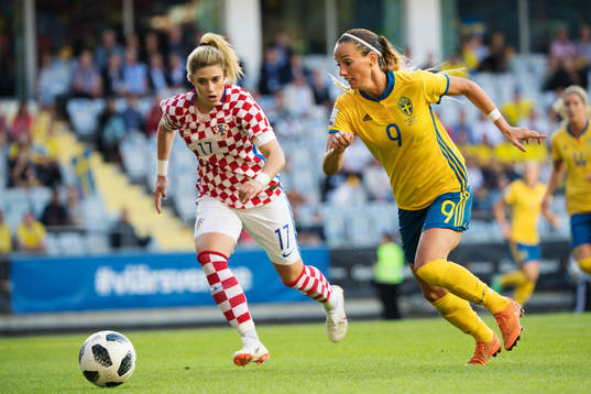 Kroatiens Monika Conjar och Sveriges Kosovare Asllani