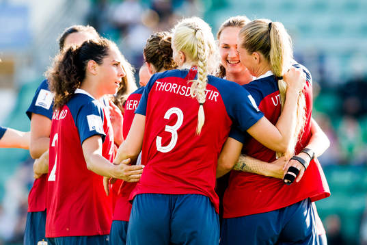Lisa-Marie Karlseng Utland of Norway celebrates with