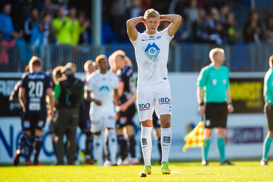 Erling Braut Håland of Molde looks dejected