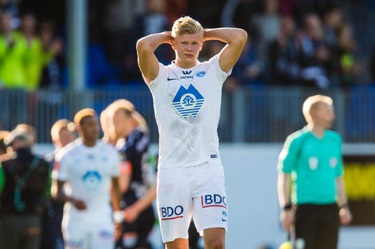 Erling Braut Håland of Molde looks dejected