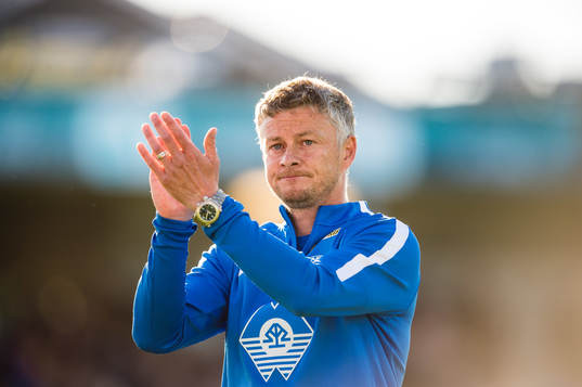 Ole Gunnar Solskjær, head coach of Molde, looks dejected
