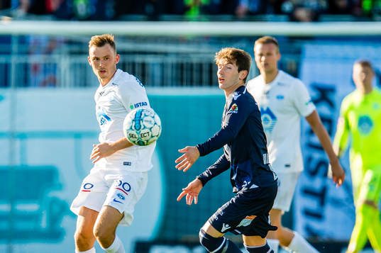 Fredrik Aursnes of Molde and Liridon Kalludra of