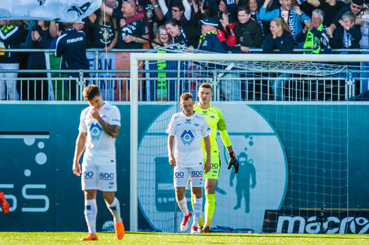 Fredrik Aursnes of Molde looks dejected
