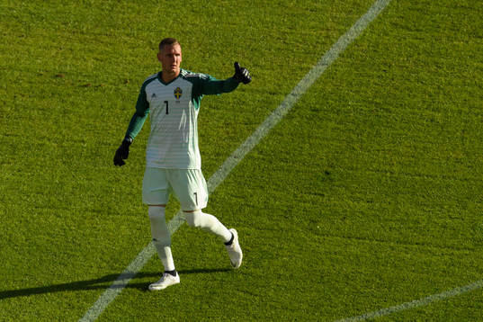 Goalkeeper Robin Olsen of Sweden