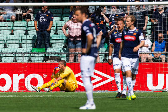 Goalkeeper Iven Austbø of Viking looks dejected
