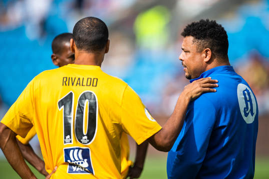 Rivaldo and Ronaldo, head coach of Brazil