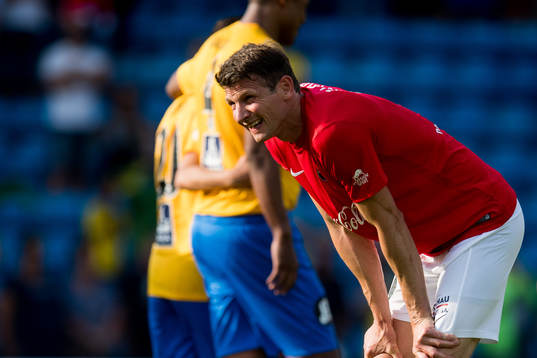 Tore André Flo of Norway looks dejected