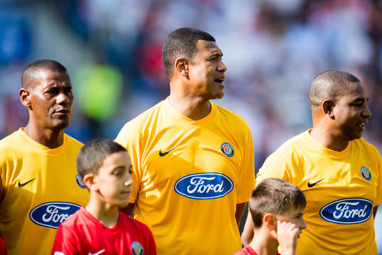 Aldair, Junior Baiano and Cesar Sampaio of Brazil