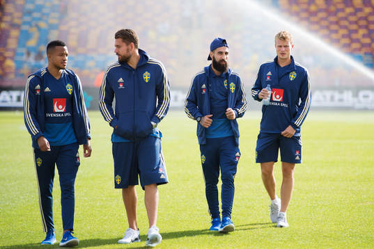 Martin Olsson, Kristoffer Nordfeldt, Jimmy Durmaz and Oscar