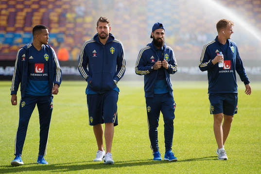 Martin Olsson, Kristoffer Nordfeldt, Jimmy Durmaz and Oscar