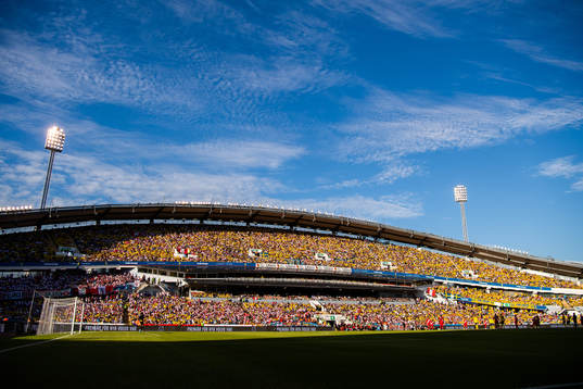 General view of Ullevi stadium with audience
