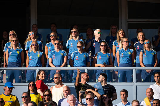 The Swedish Women´s National Team watches the