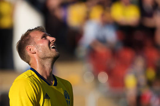 Ola Toivonen of Sweden look dejected