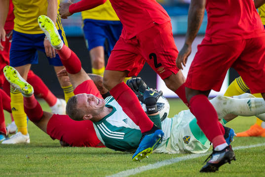 Goalkeeper Robin Olsen of Sweden