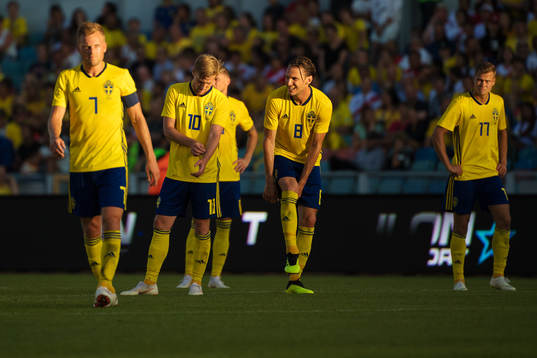 Sebastian Larsson, Emil Forsberg, Albin Ekdal and Viktor