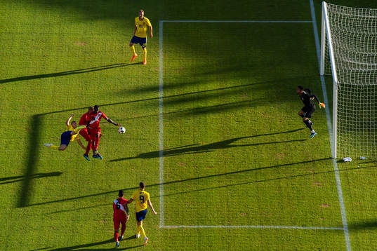 Viktor Claesson of Sweden towards goal
