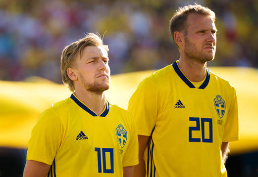 Emil Forsberg and Ola Toivonen of Sweden