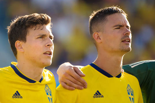 Victor Nilsson Lindelöf and Mikael Lustig of Sweden
