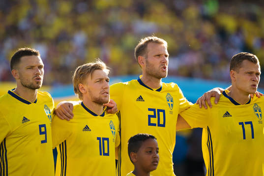 Marcus Berg, Emil Forsberg, Ola Toivonen and Viktor