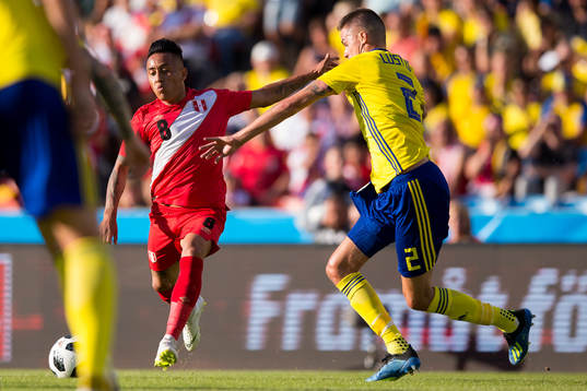 Christian Cueva of Peru and Mikael Lustig of Sweden