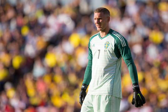 Goalkeeper Robin Olsen of Sweden