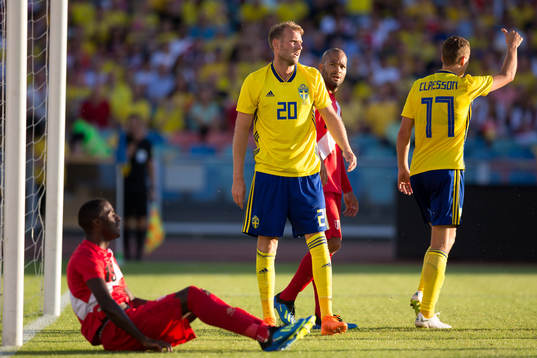 Ola Toivonen of Sweden looks dejected