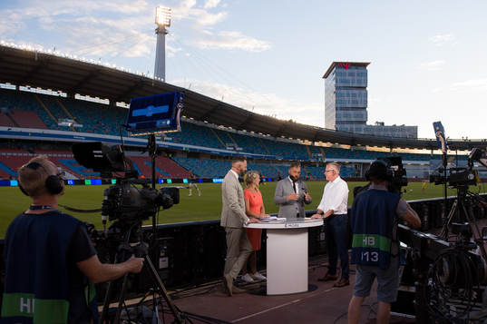 Cmores expert Olof Lundh, Anna Brolin, expert Alexander